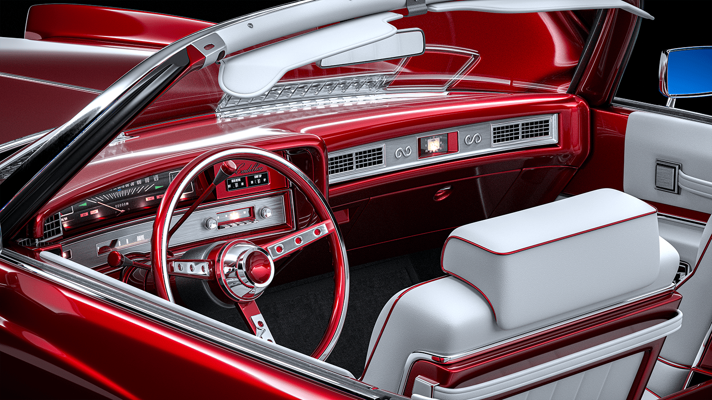 Cadillac，Vintage car，Render，