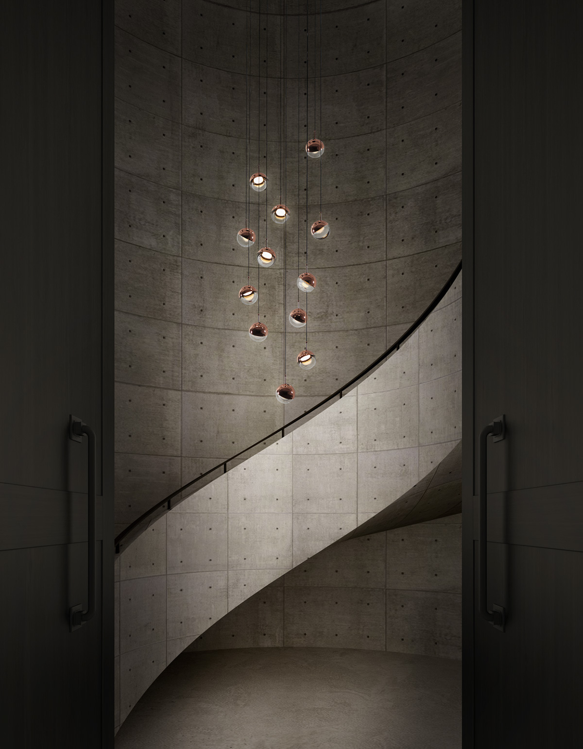 Bedside lamp，Warm light，Metal，geometry，