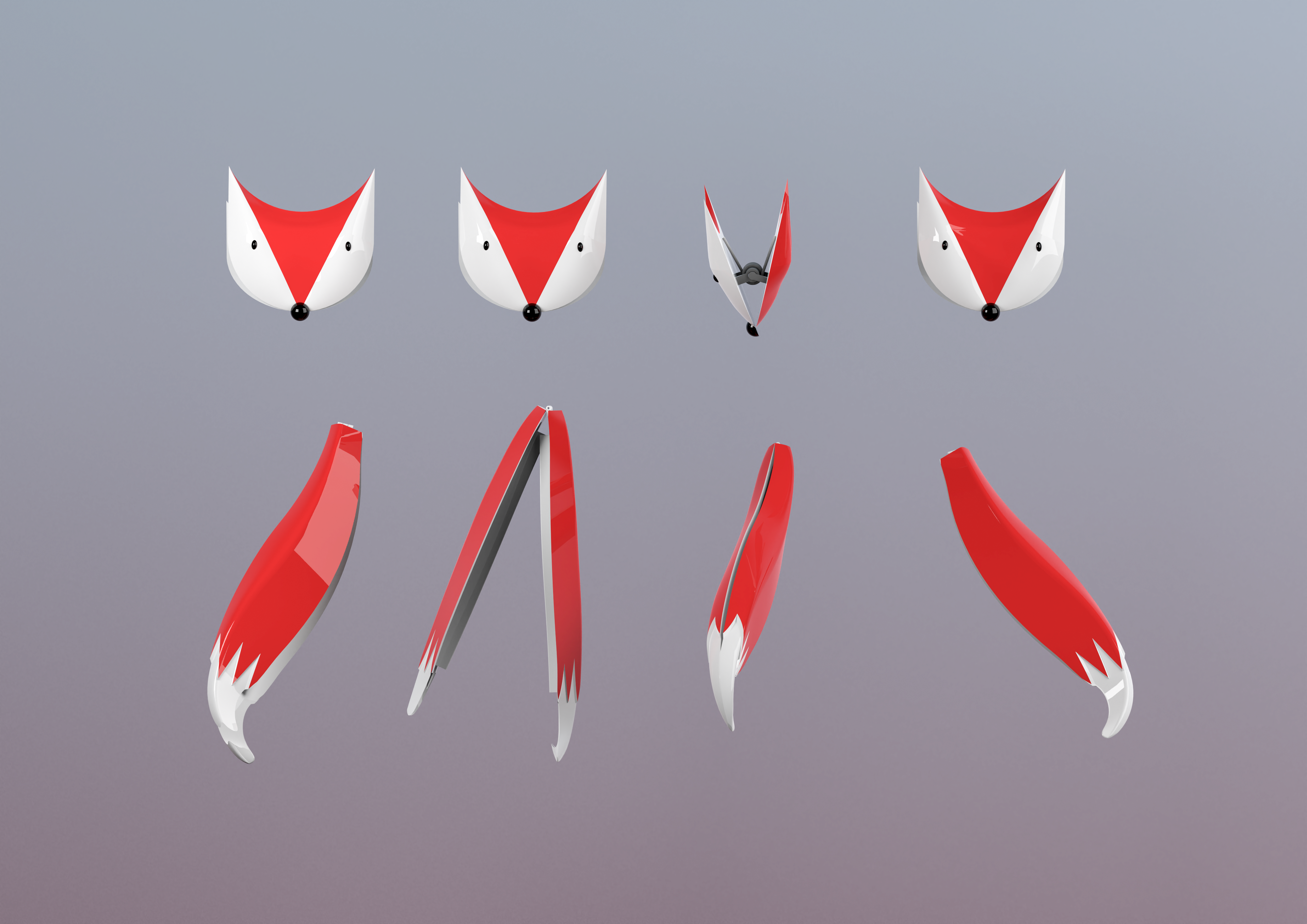 Sealing clip，product design，fox，