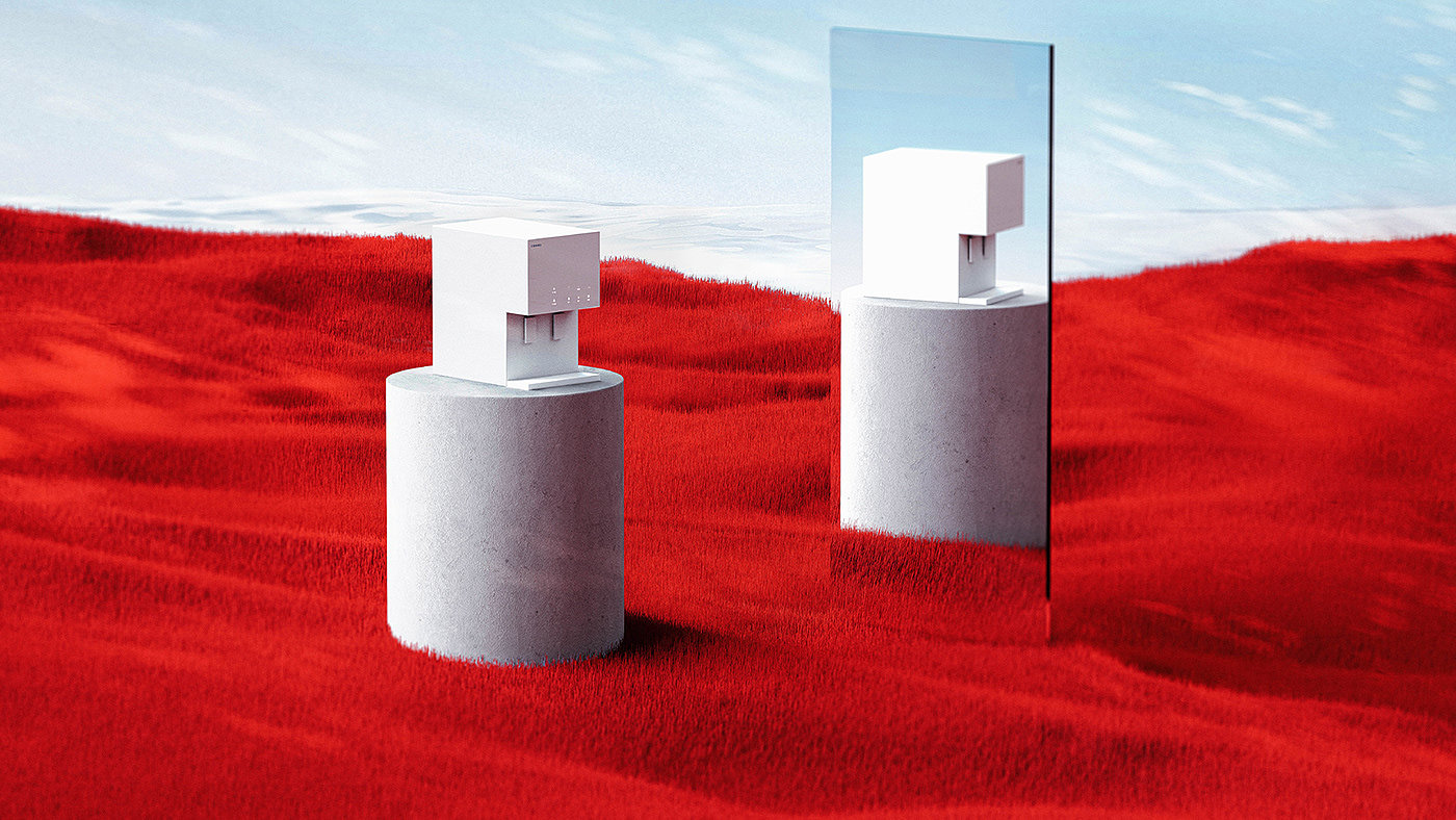 Water purifier，Seamless design，Minimalist design ，
