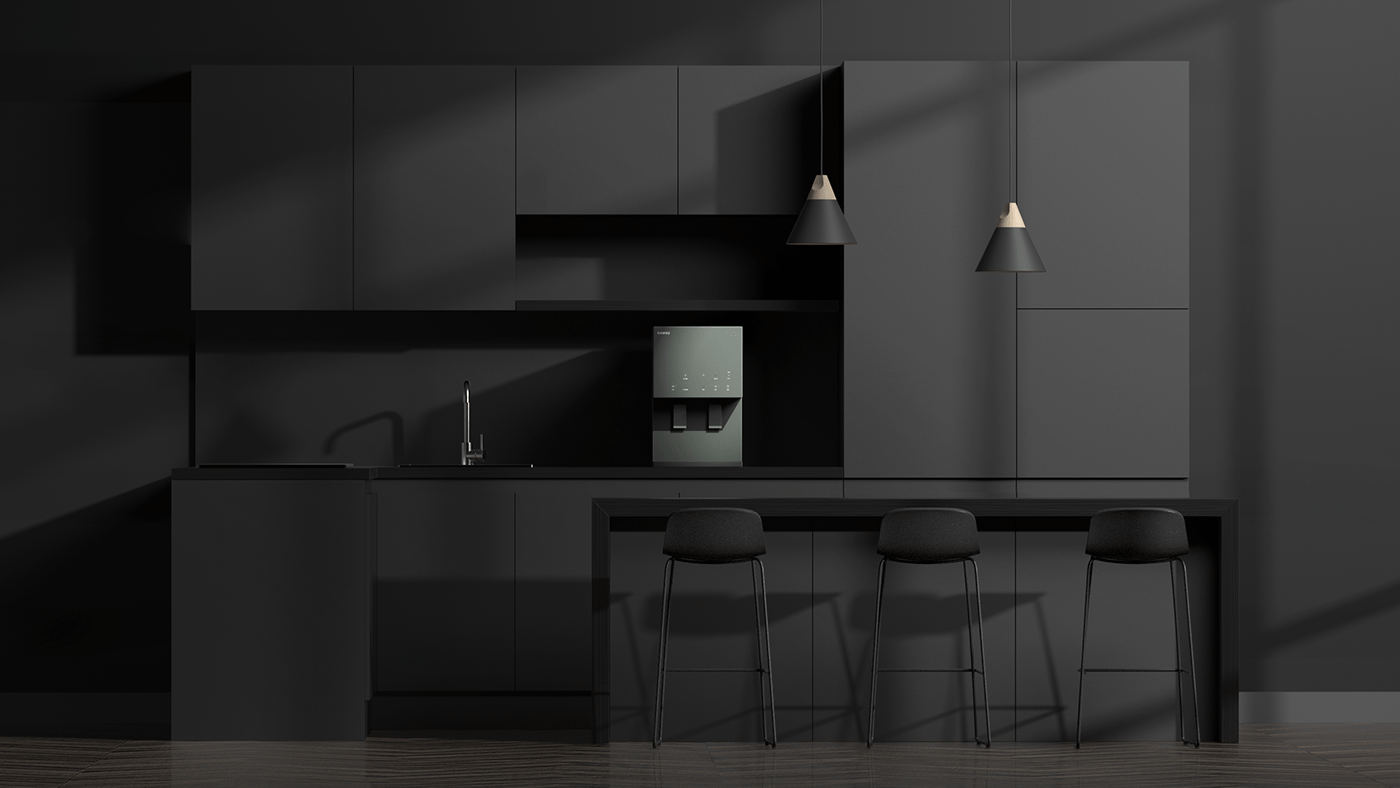 Water purifier，Seamless design，Minimalist design ，