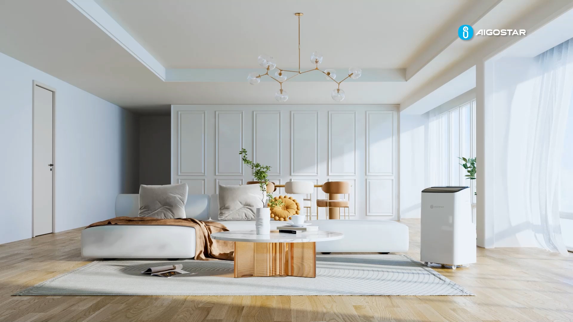 Product animation，small home appliances，Mobile air conditioner，indoor，