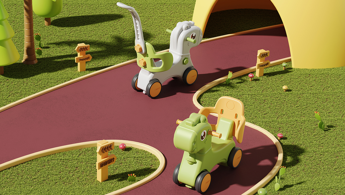 儿童玩具，摇马，母婴，学步车，哎哟设计，