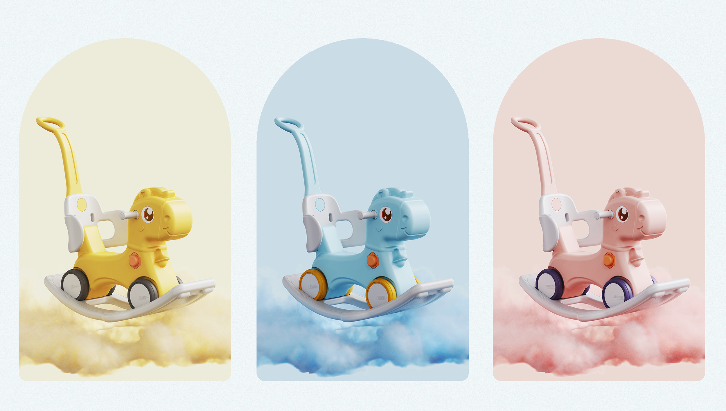 Children's Toys，rocking horse，Mother and baby，Walker，Ouch design，