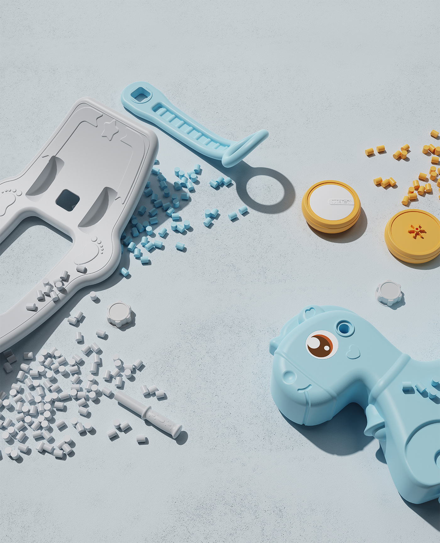 Children's Toys，rocking horse，Mother and baby，Walker，Ouch design，