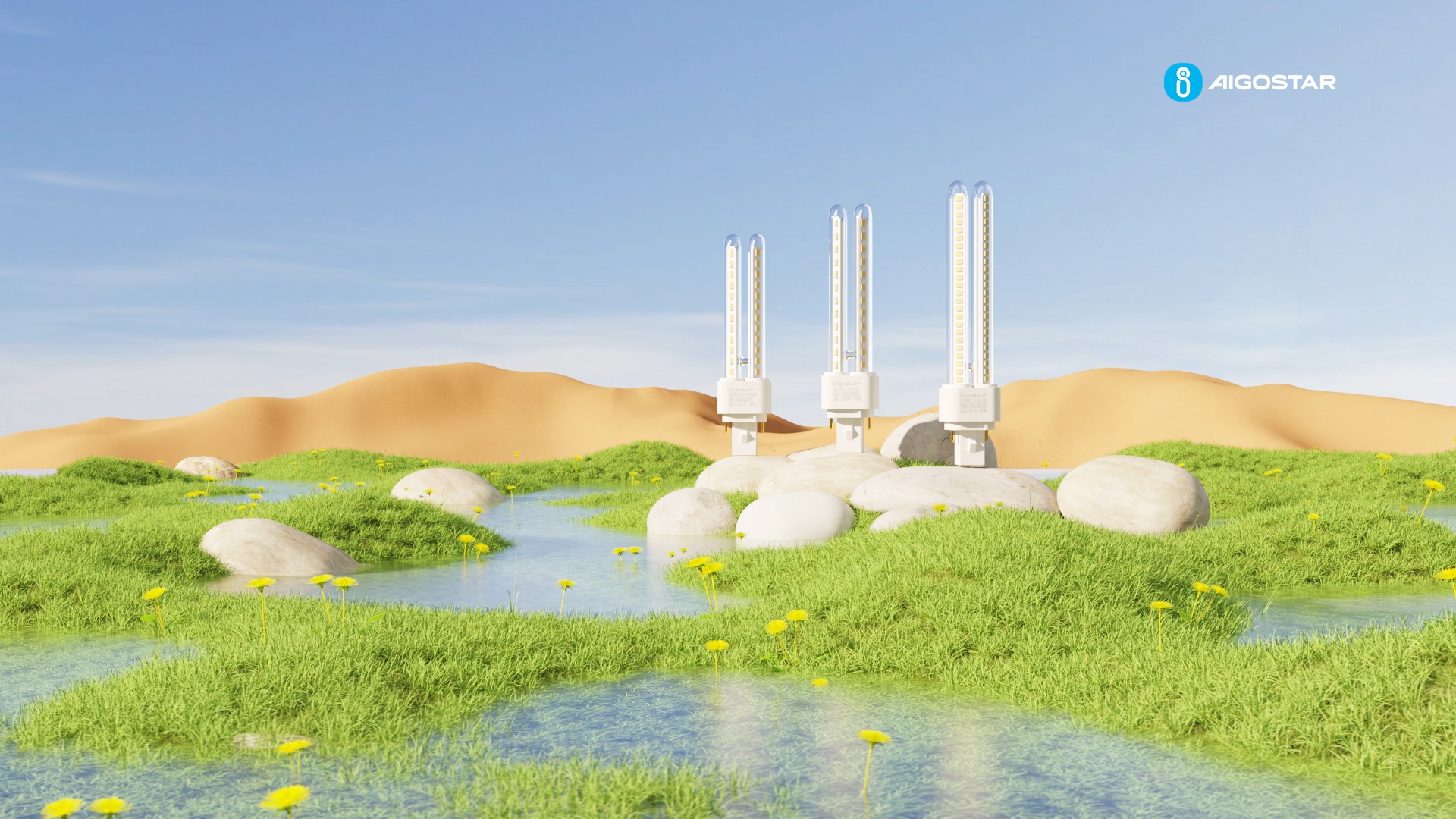 Product animation，Light bulb:，led plug tube，lighting，