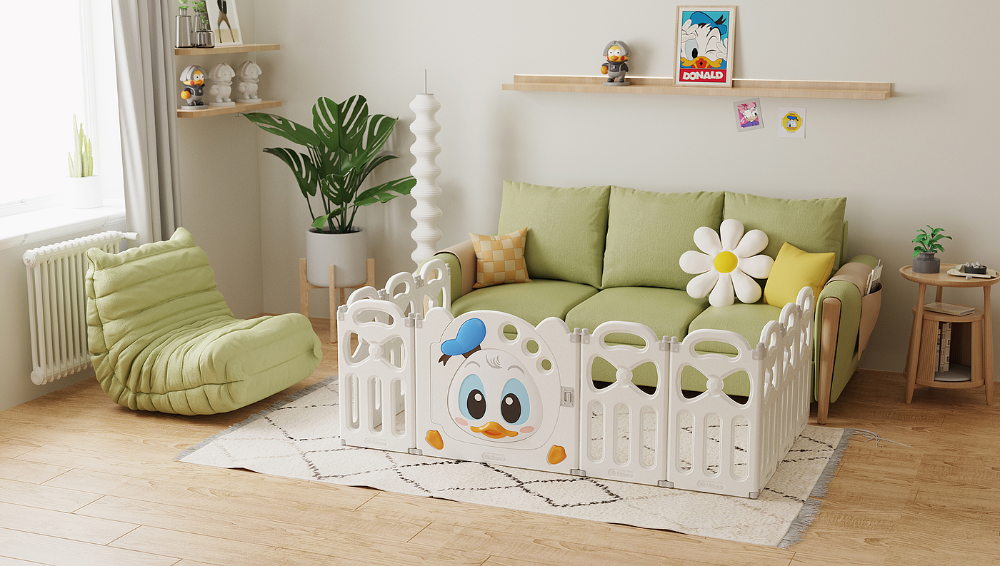 Disney，Children's fence，Donald Duck，Maternal and infant products，cartoon toy，Pigeon，Basketball，