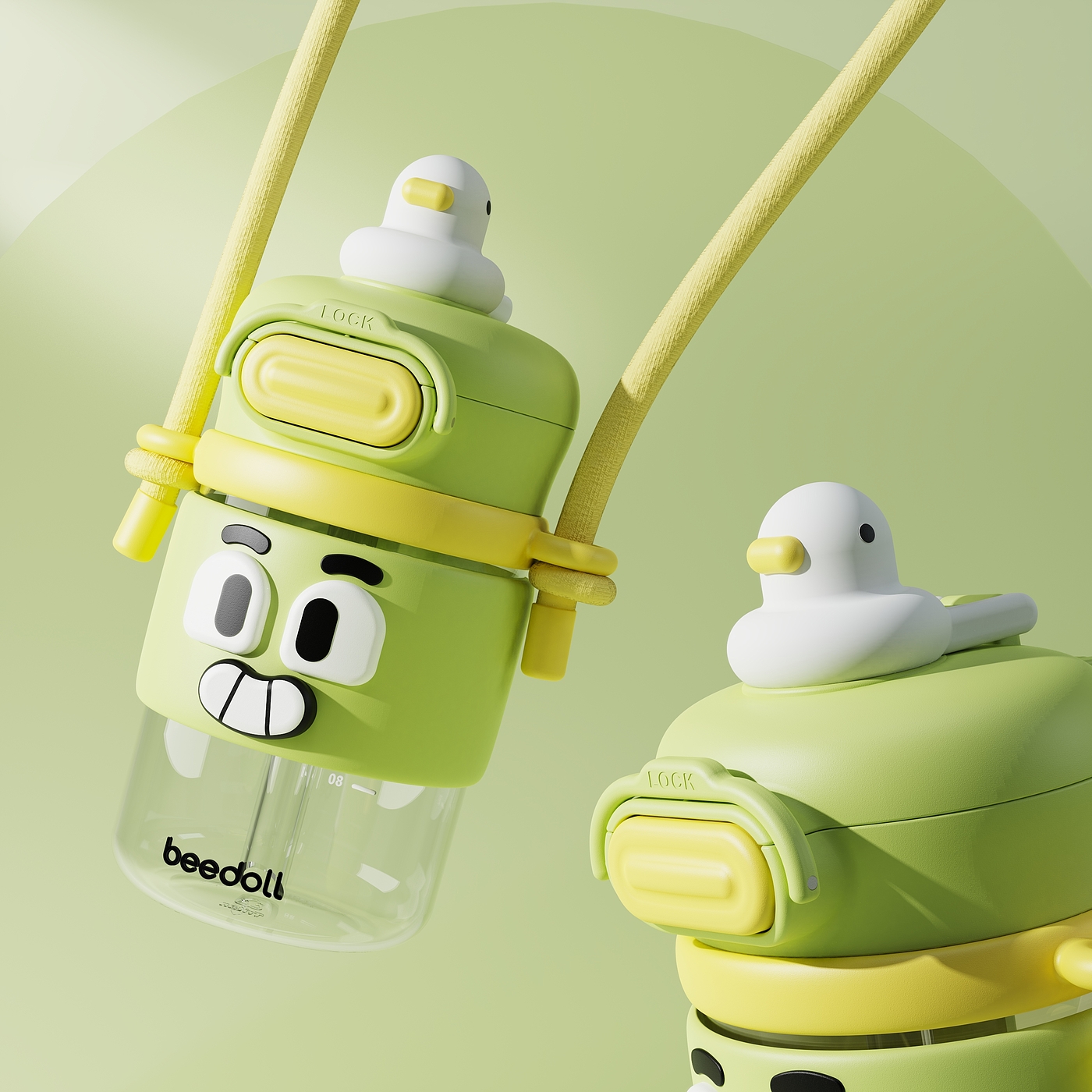 Water cup，Double drink，children，Straw cup，feeding bottle，coffee cup，milk cup，Strap water cup，