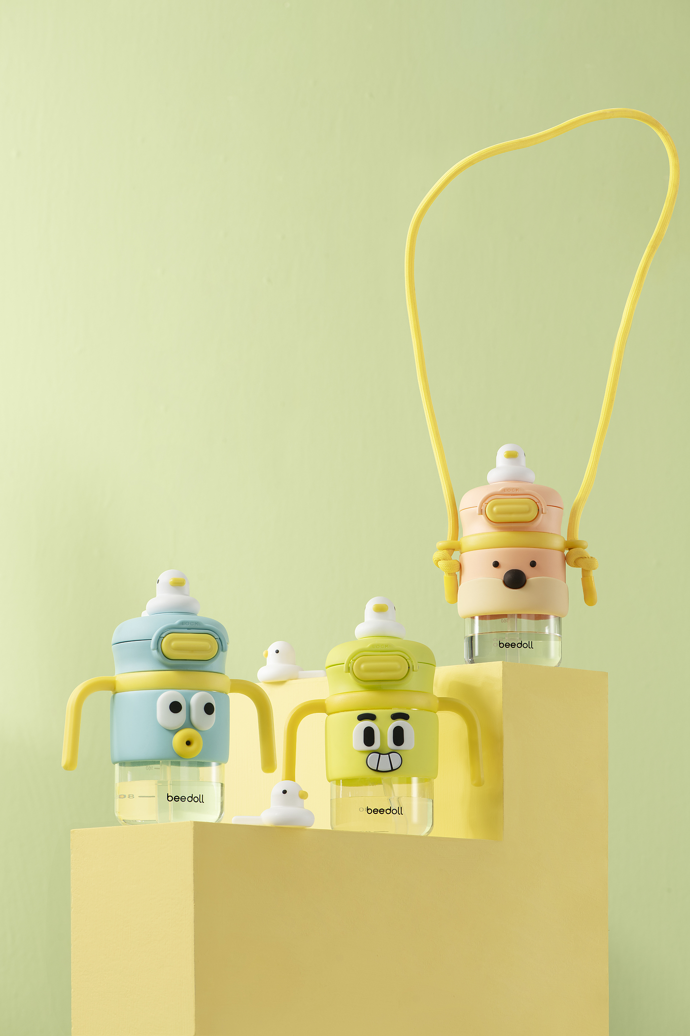 Water cup，Double drink，children，Straw cup，feeding bottle，coffee cup，milk cup，Strap water cup，