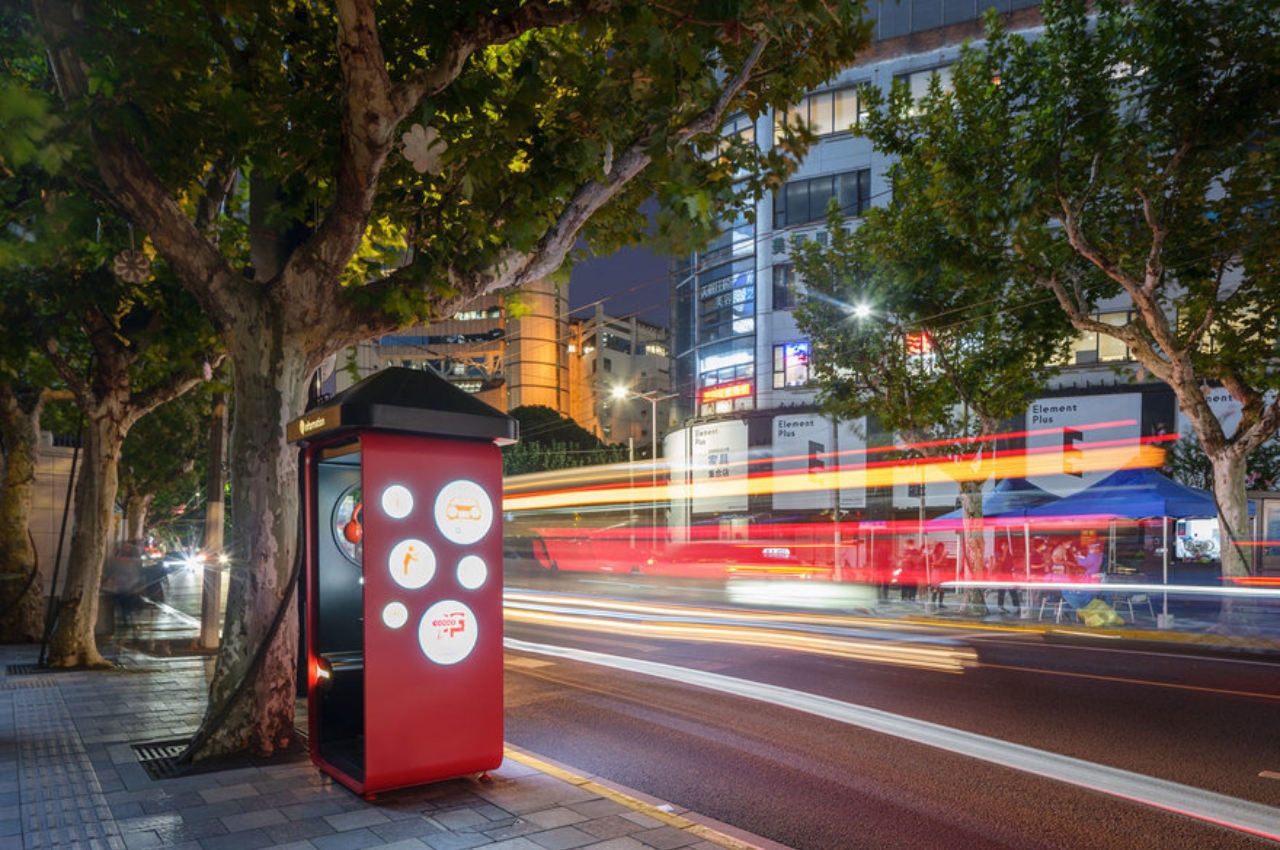 Digital Telephone Booth，Architecture，Telephone booth，communal facilities，