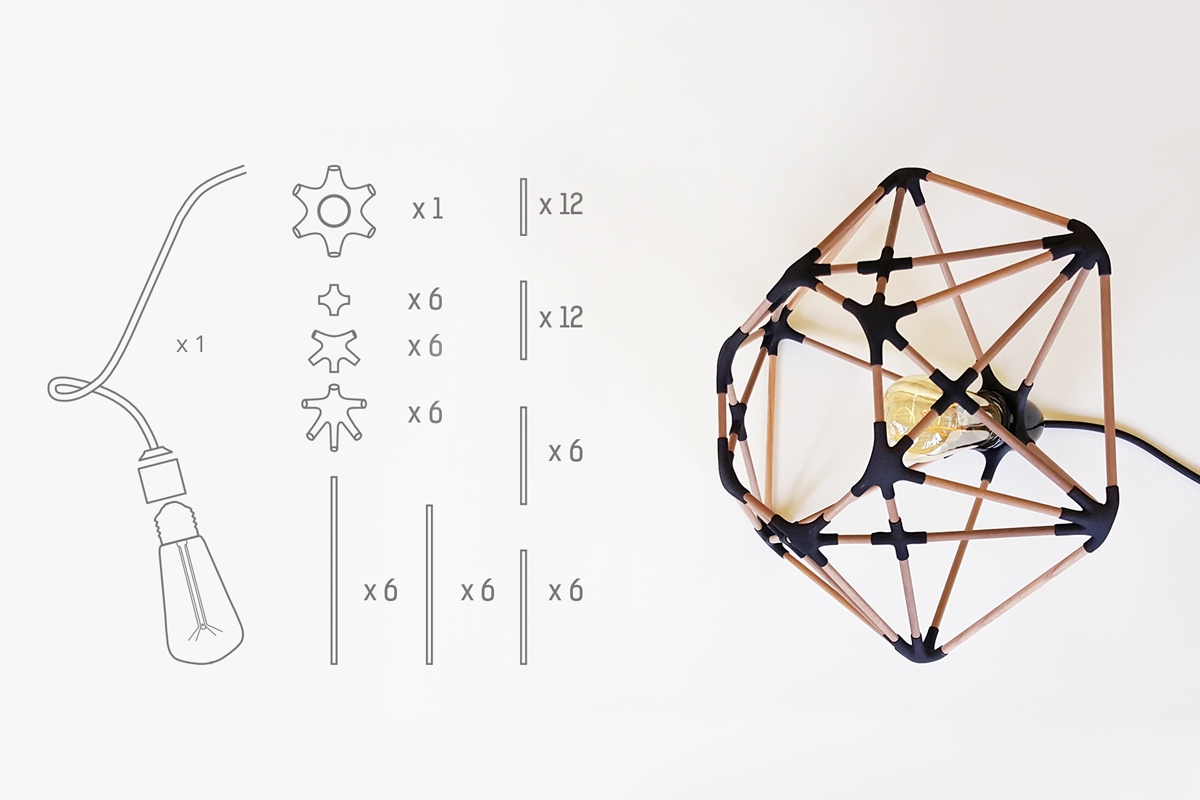 Lamp design，3D printing，geometric modeling ，