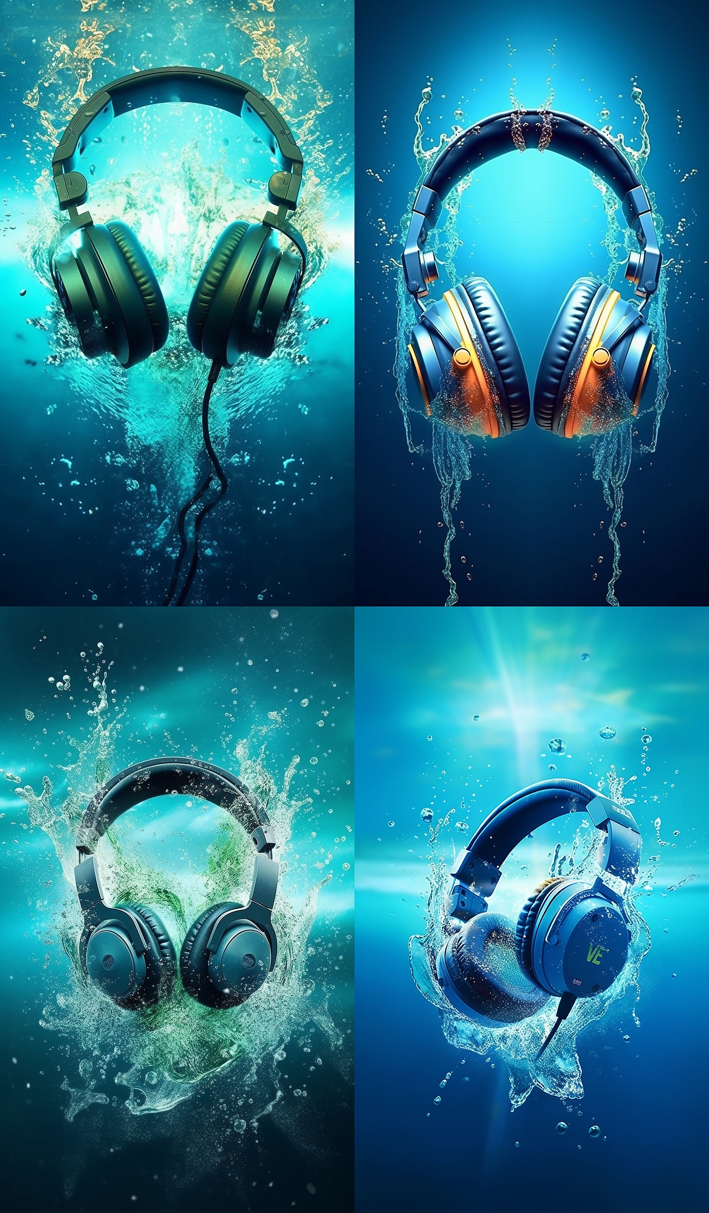 ai，midjourney，Product rendering，Headphone rendering，