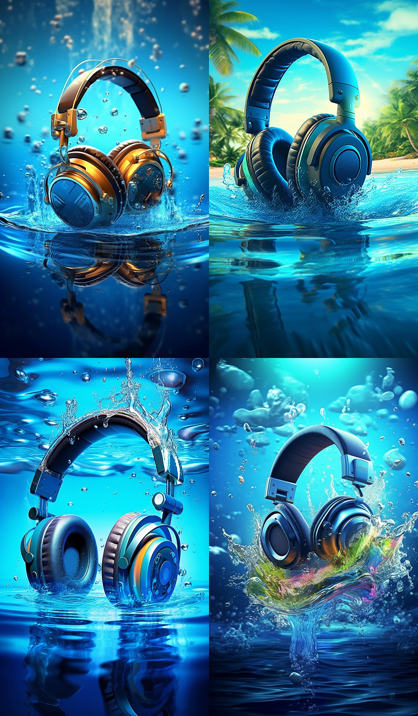 ai，midjourney，Product rendering，Headphone rendering，