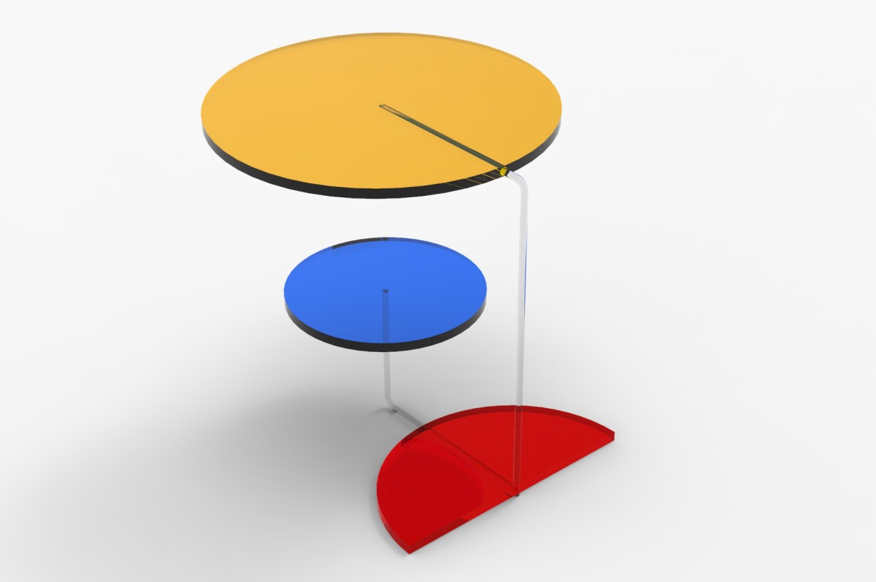 Coffee table，Tricolor，Asymmetry，