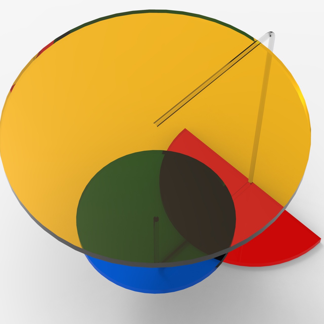 Coffee table，Tricolor，Asymmetry，