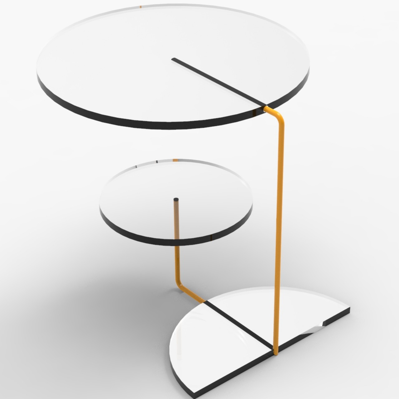 Coffee table，Tricolor，Asymmetry，