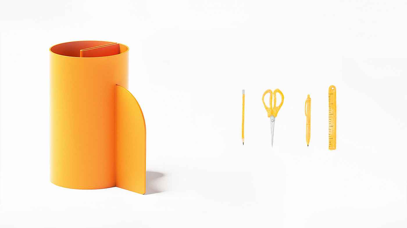 Stationery，pen container，Receive，