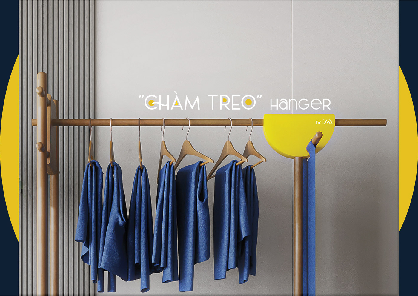 Bamboo，coat hanger，multi-function，INDIGO，