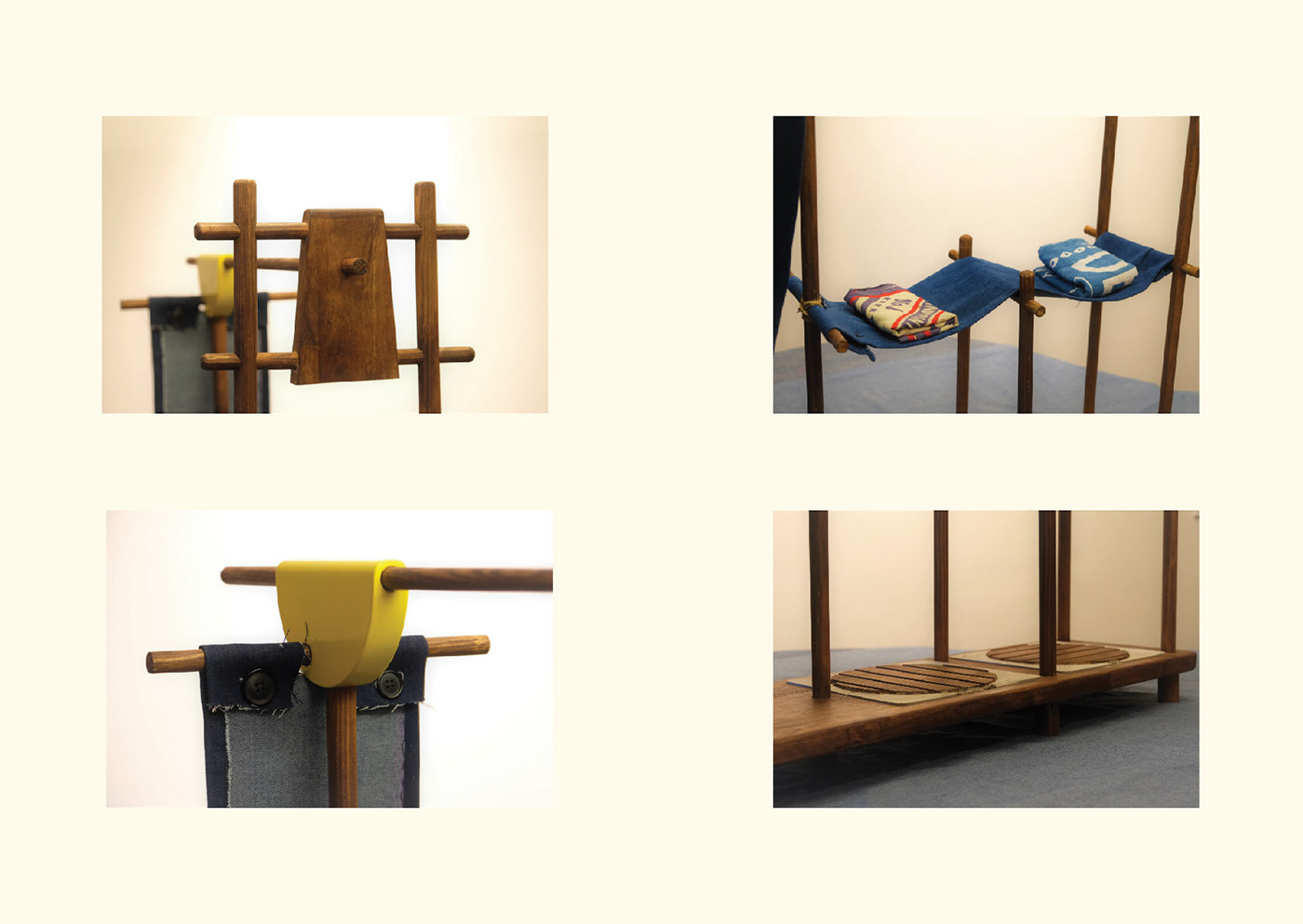 Bamboo，coat hanger，multi-function，INDIGO，