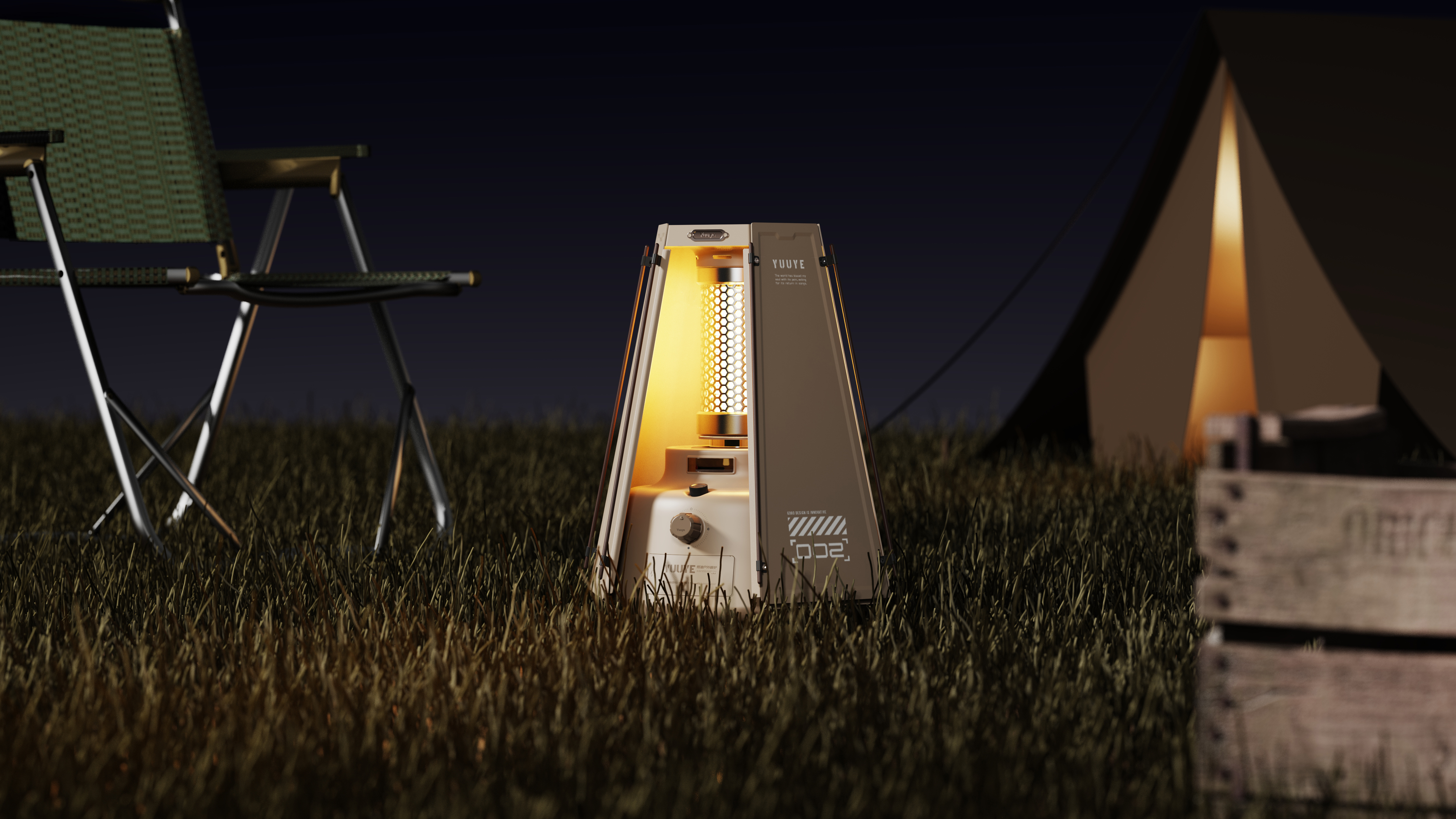Keyshot rendering，modeling，product design，sample reels，industrial design hi，product design，camping，heater，
