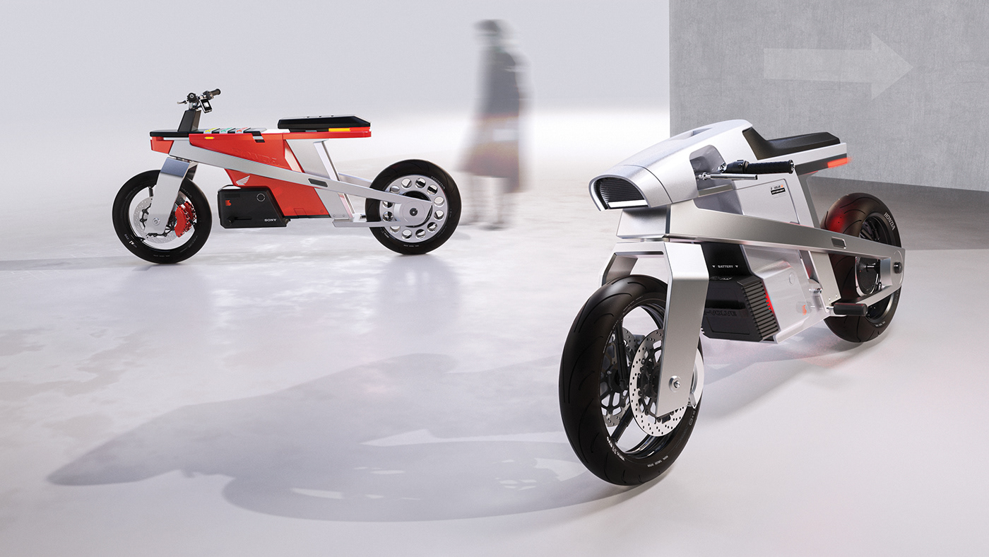 motorcycle，Electric vehicle，Render，