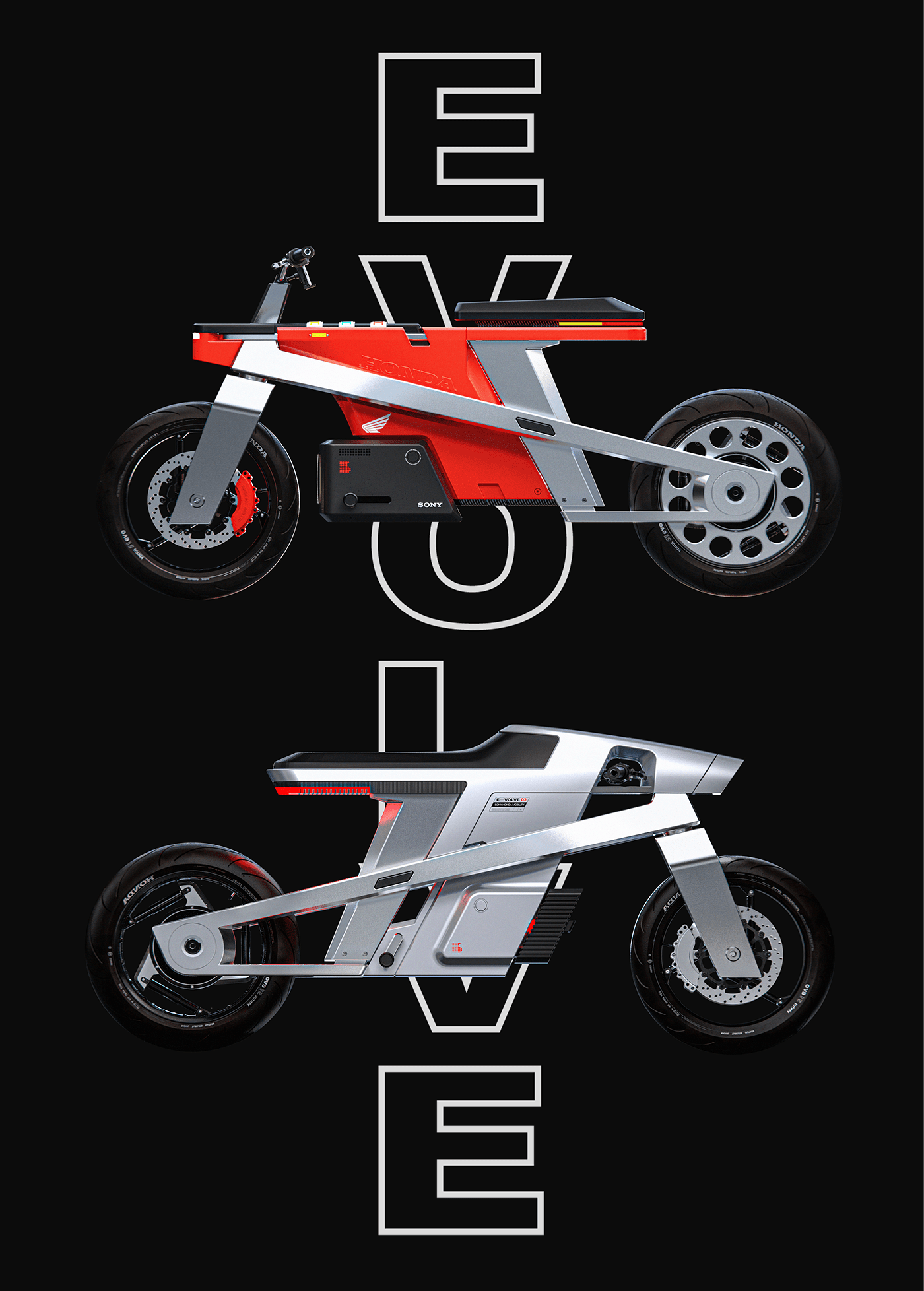 motorcycle，Electric vehicle，Render，