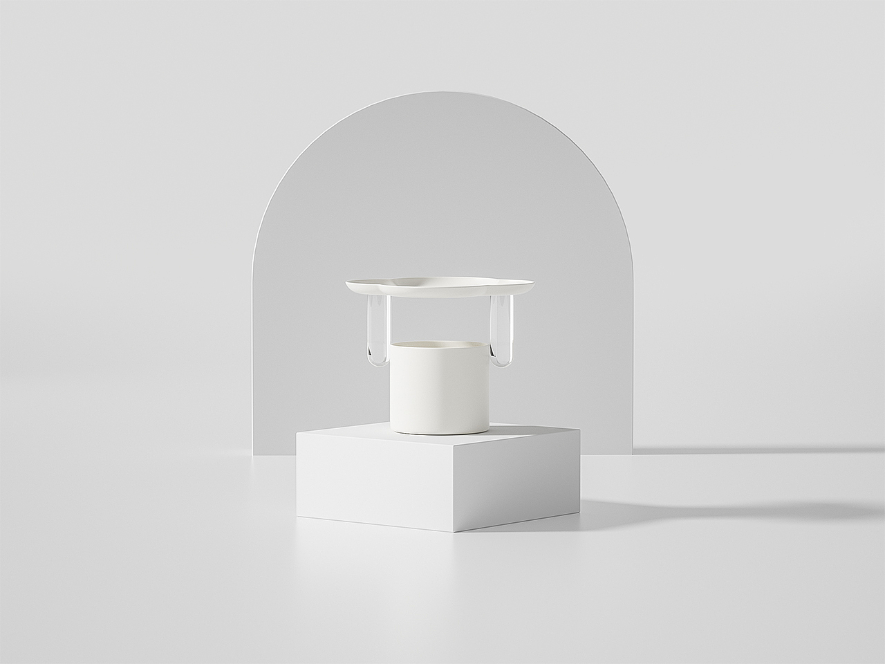 furniture design ，Side table，Cream wind，Cloud edge，