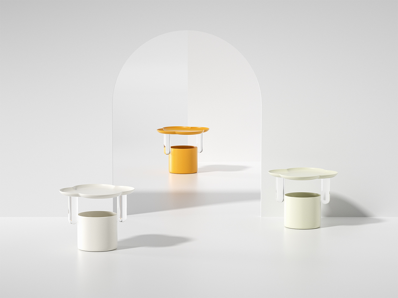 furniture design ，Side table，Cream wind，Cloud edge，