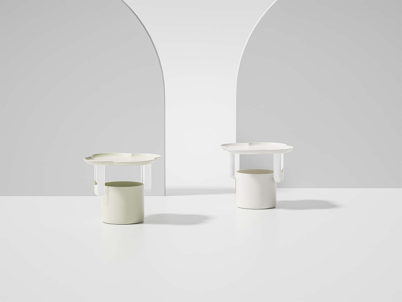 furniture design ，Side table，Cream wind，Cloud edge，