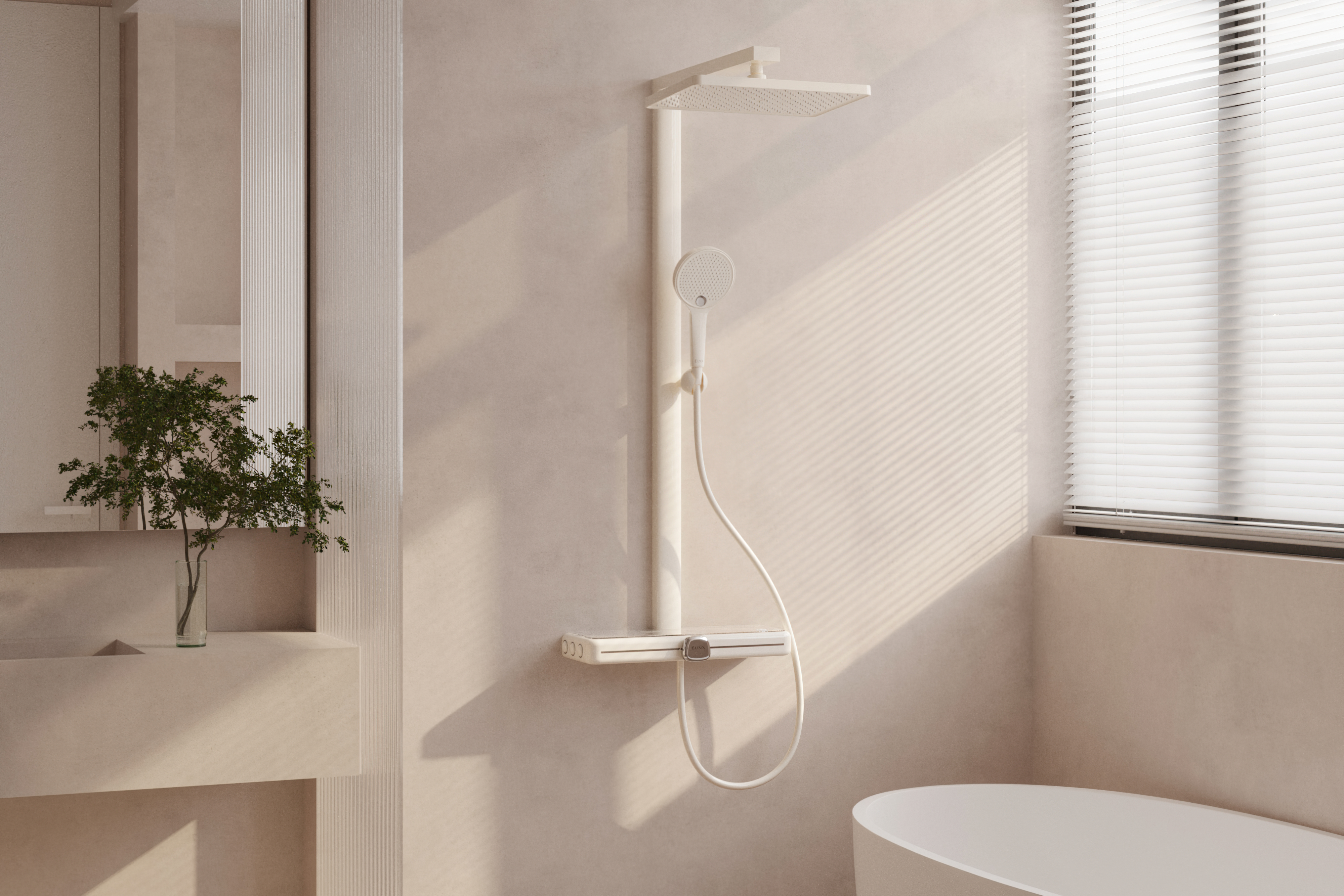 Design，bathroom，Shower，Cream wind，