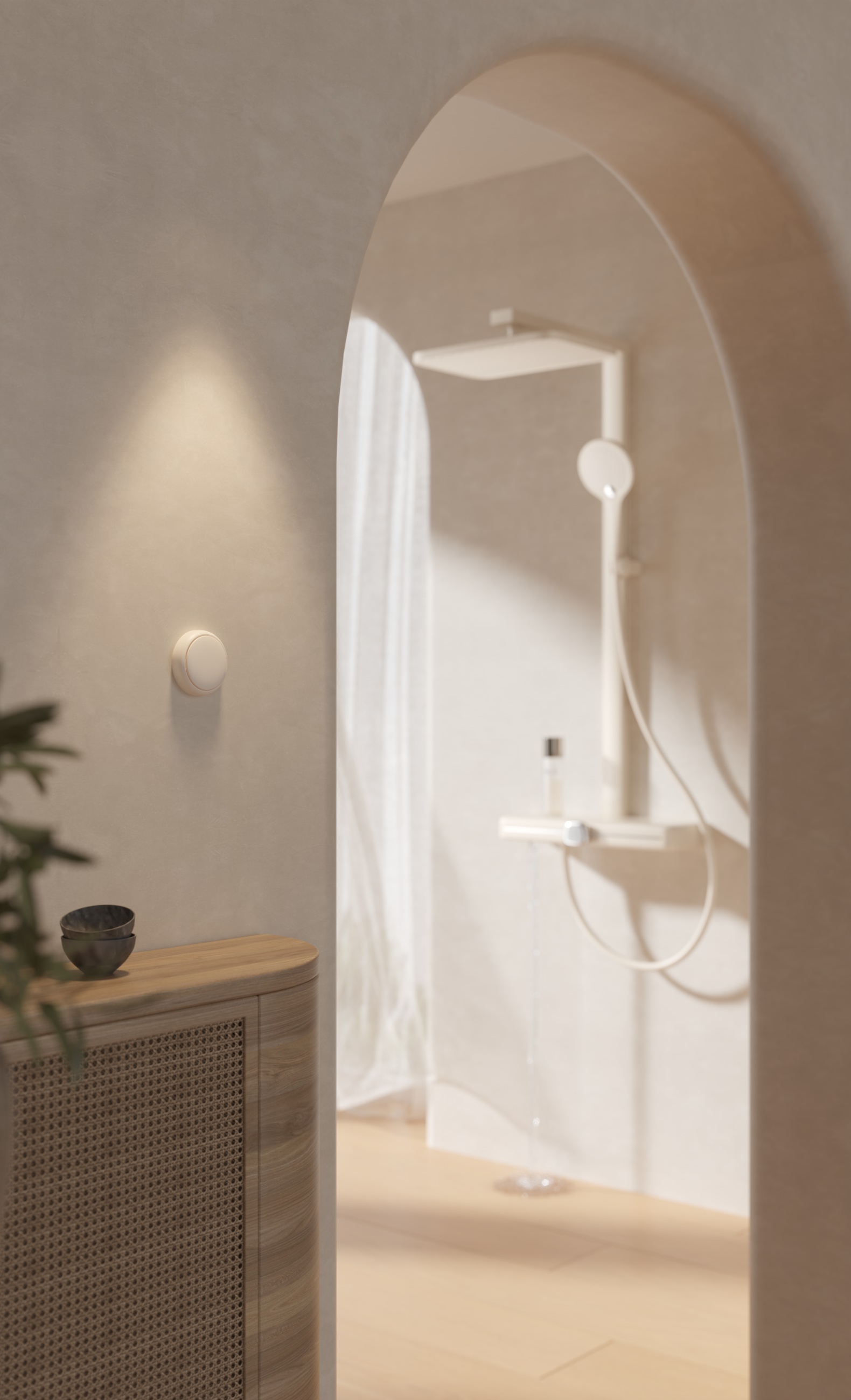 Design，bathroom，Shower，Cream wind，