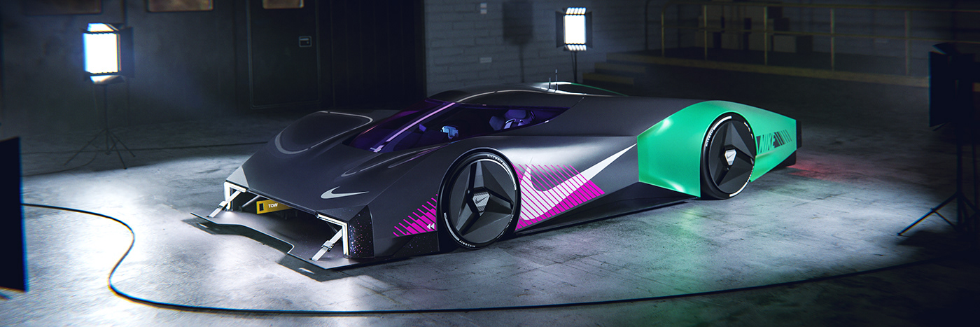 Super run，Sports car，Nike，