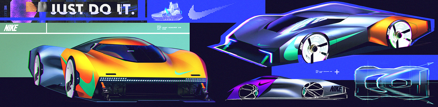 Super run，Sports car，Nike，