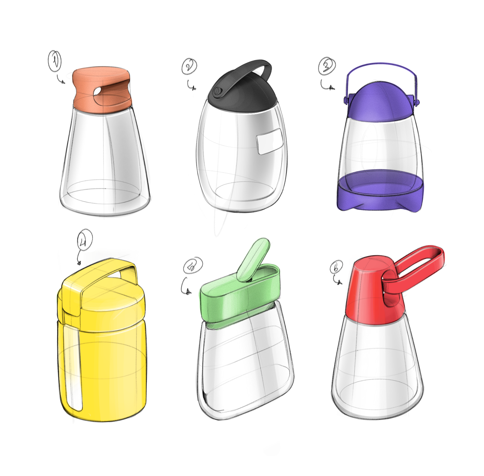 3d，Render，container，bottle，