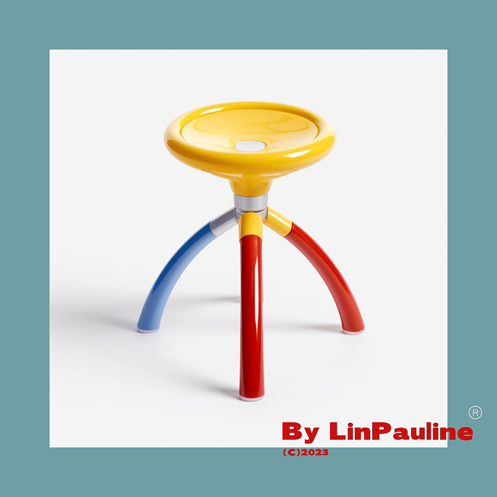 stool，furniture design ，Plastic，colour，