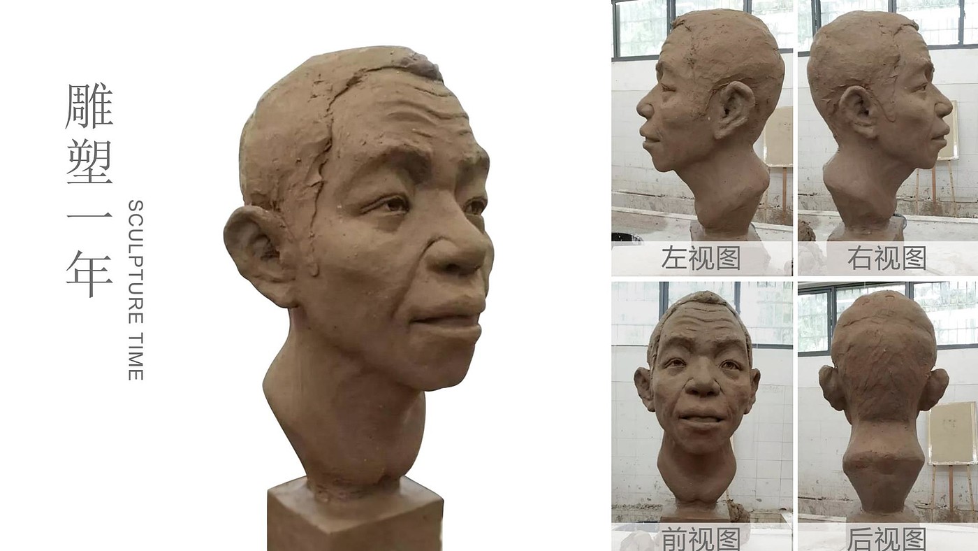 Sculpture，Clay Sculpture Head，