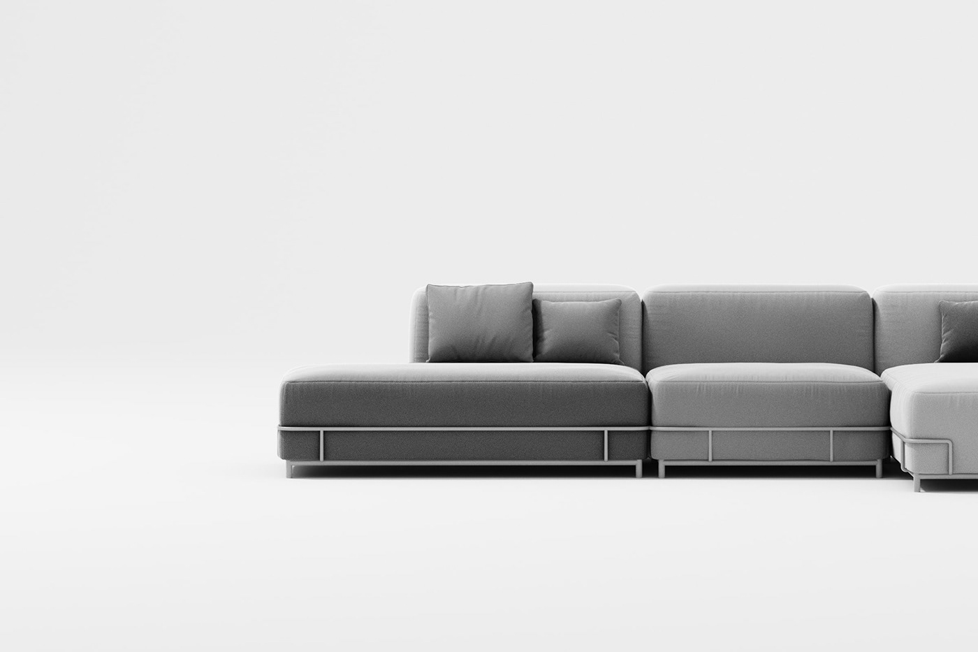 product design，3D visualization，sofa，Sectional sofa，