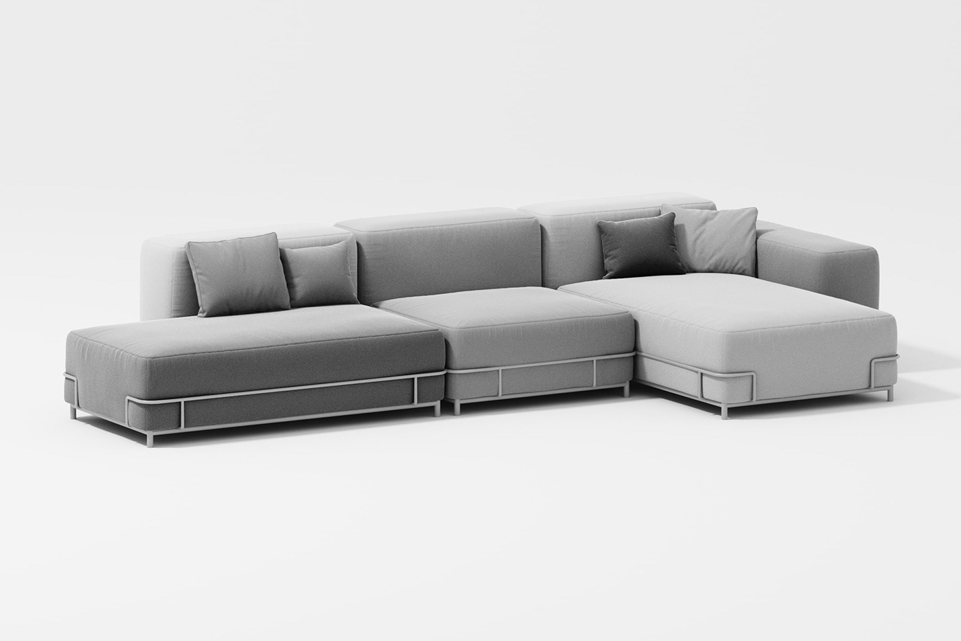 product design，3D visualization，sofa，Sectional sofa，