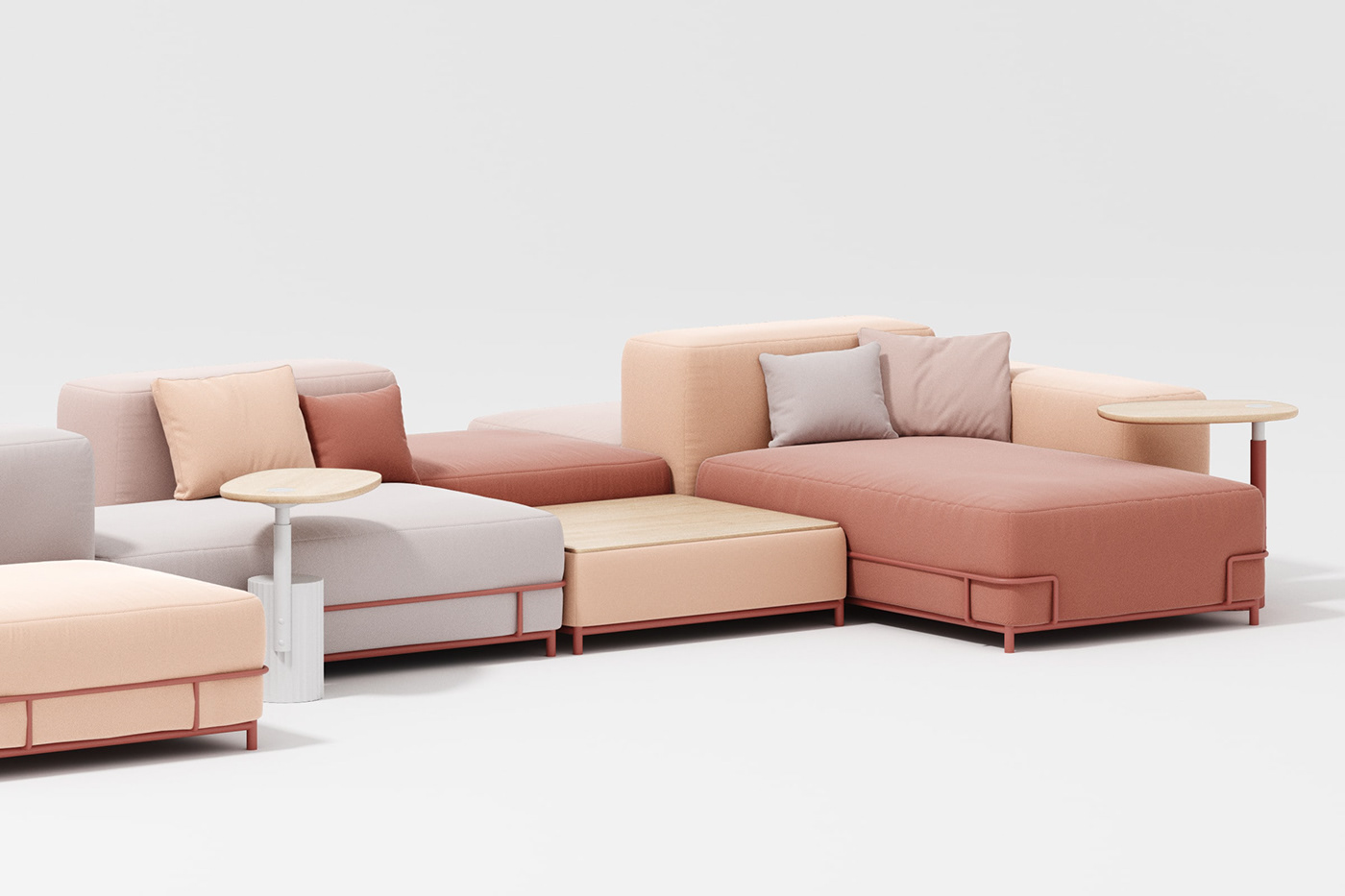 product design，3D visualization，sofa，Sectional sofa，