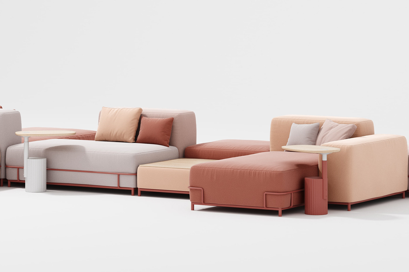product design，3D visualization，sofa，Sectional sofa，