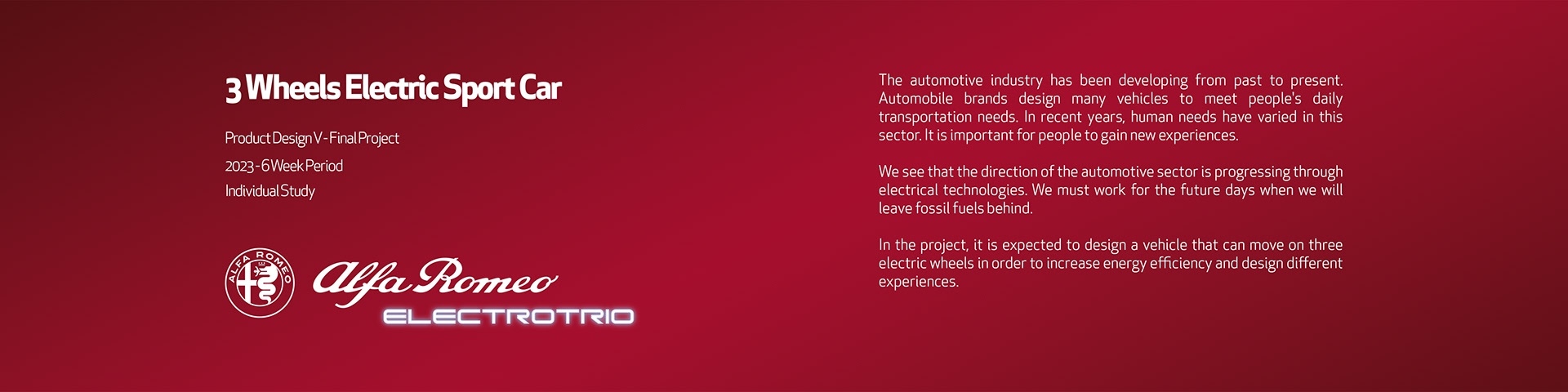 Alpha Romeo，automobile，Tricycle，product design，Automobile design，