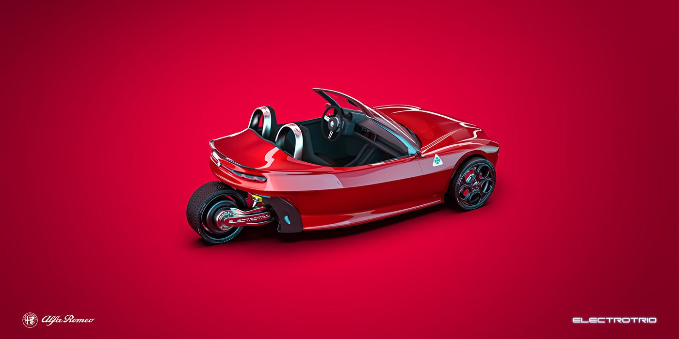 Alpha Romeo，automobile，Tricycle，product design，Automobile design，