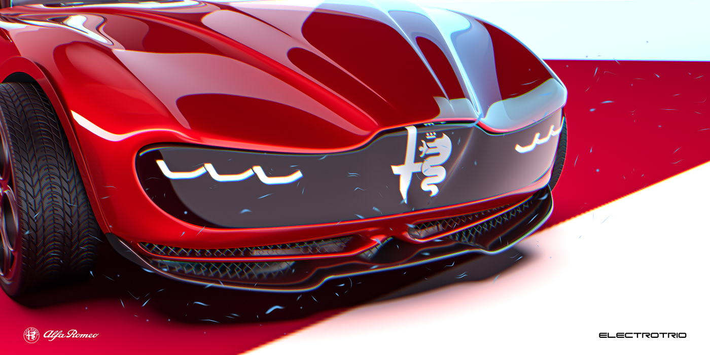 Alpha Romeo，automobile，Tricycle，product design，Automobile design，