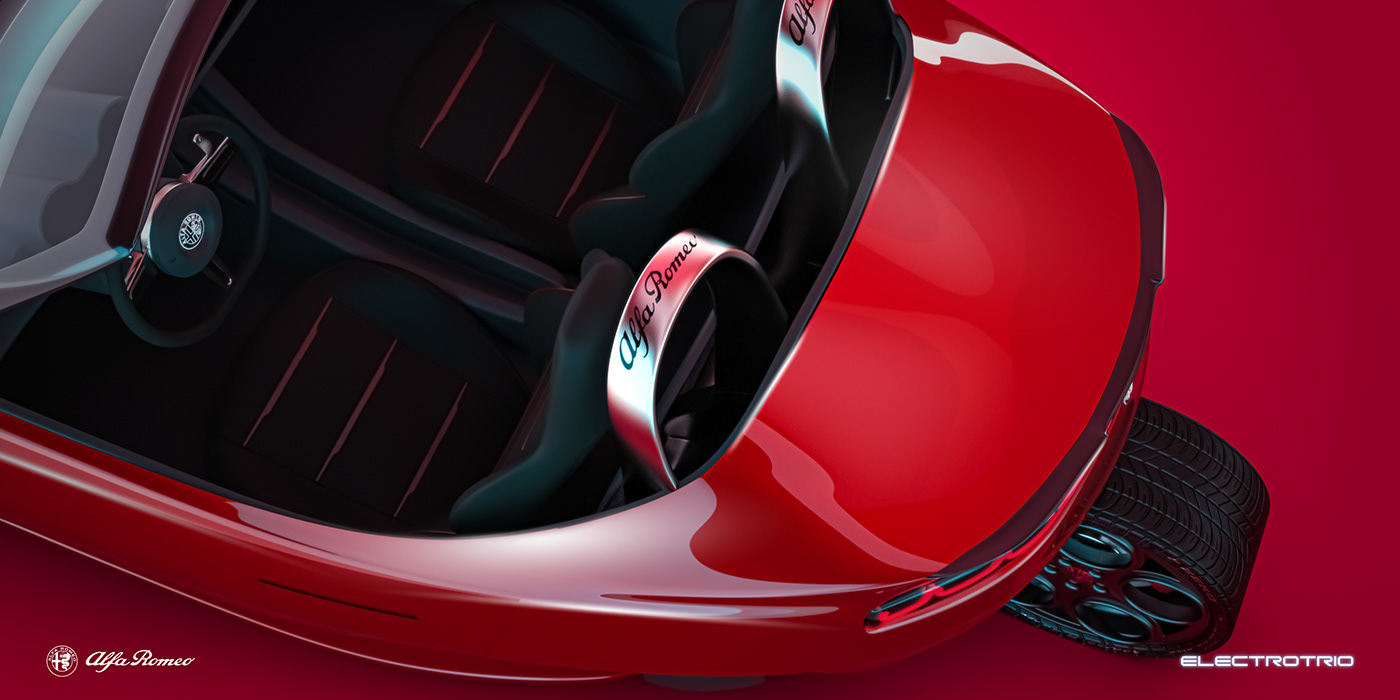 Alpha Romeo，automobile，Tricycle，product design，Automobile design，