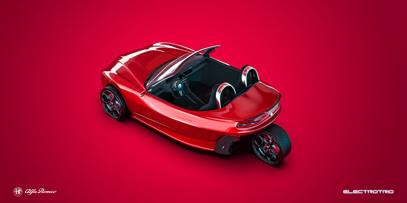 Alpha Romeo，automobile，Tricycle，product design，Automobile design，