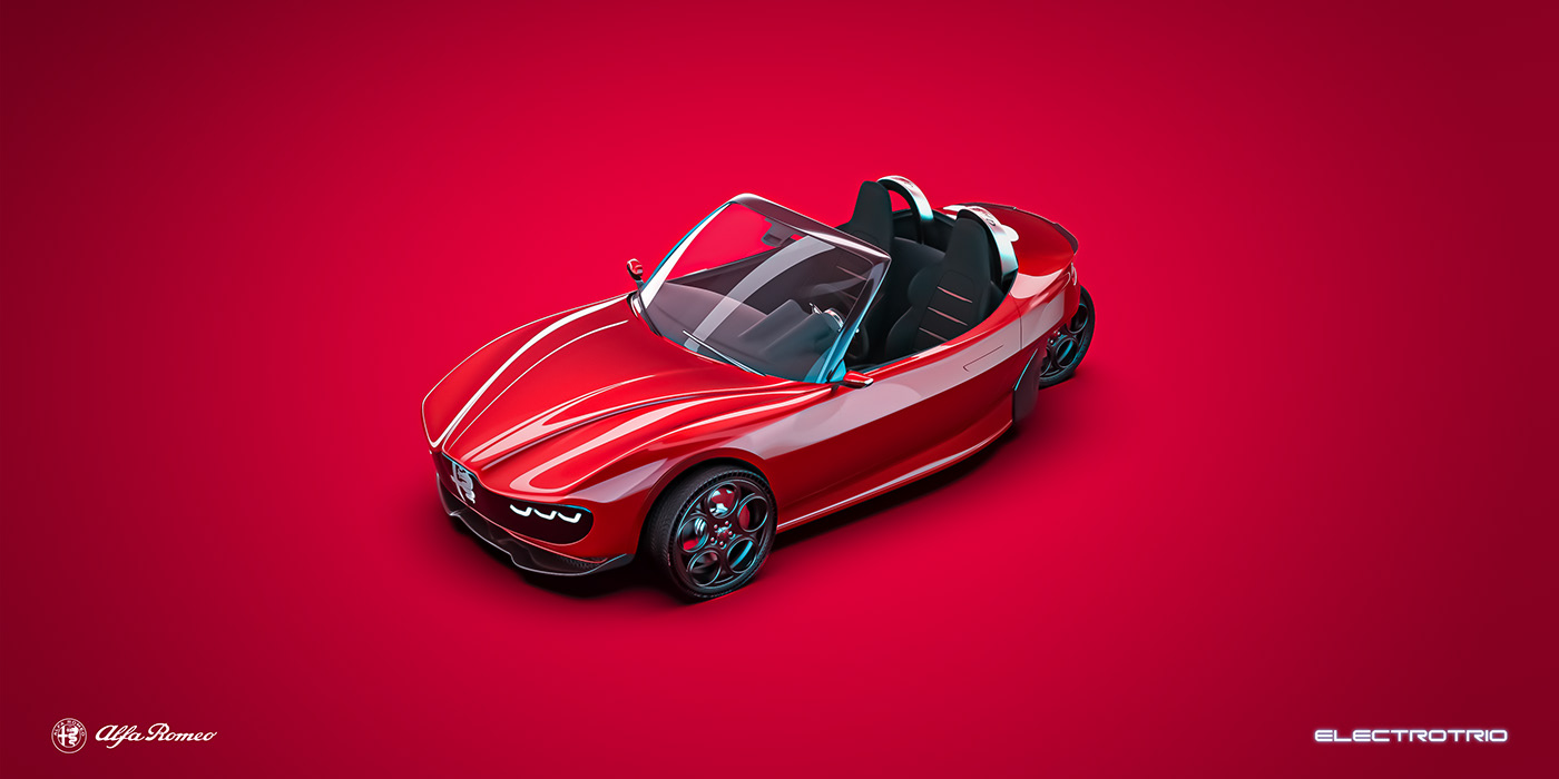 Alpha Romeo，automobile，Tricycle，product design，Automobile design，