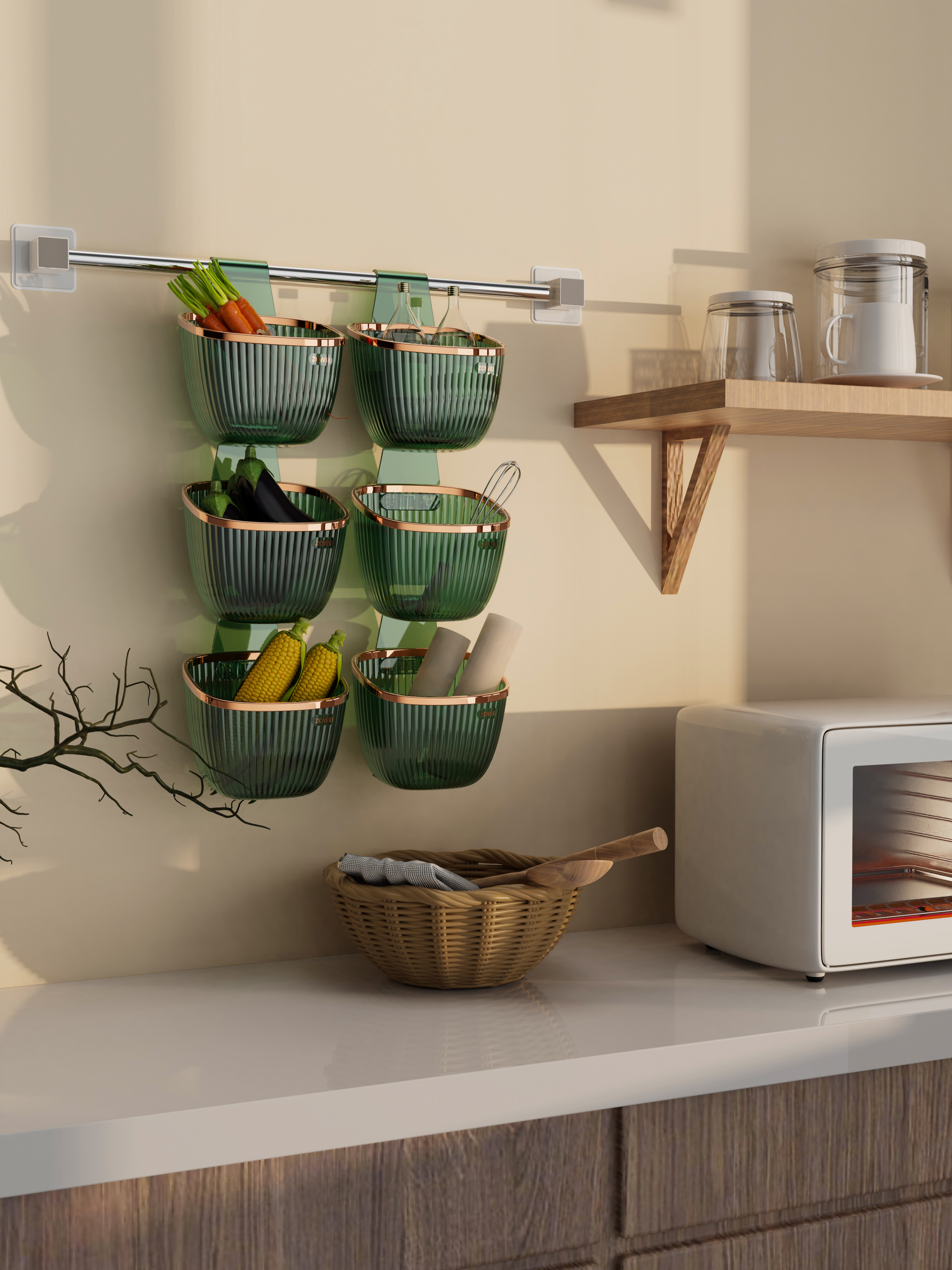 Hanging basket design rendering，