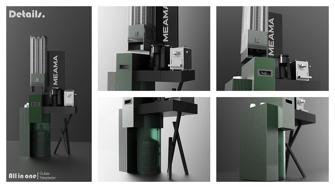 All in One，Coffee machine，Coffee equipment，product design，