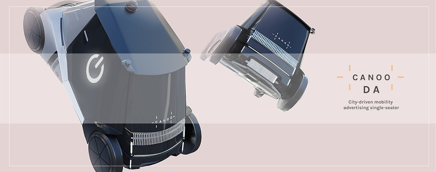 Advertisement Car，CANOO : DA，Advertising car，Automobile design，