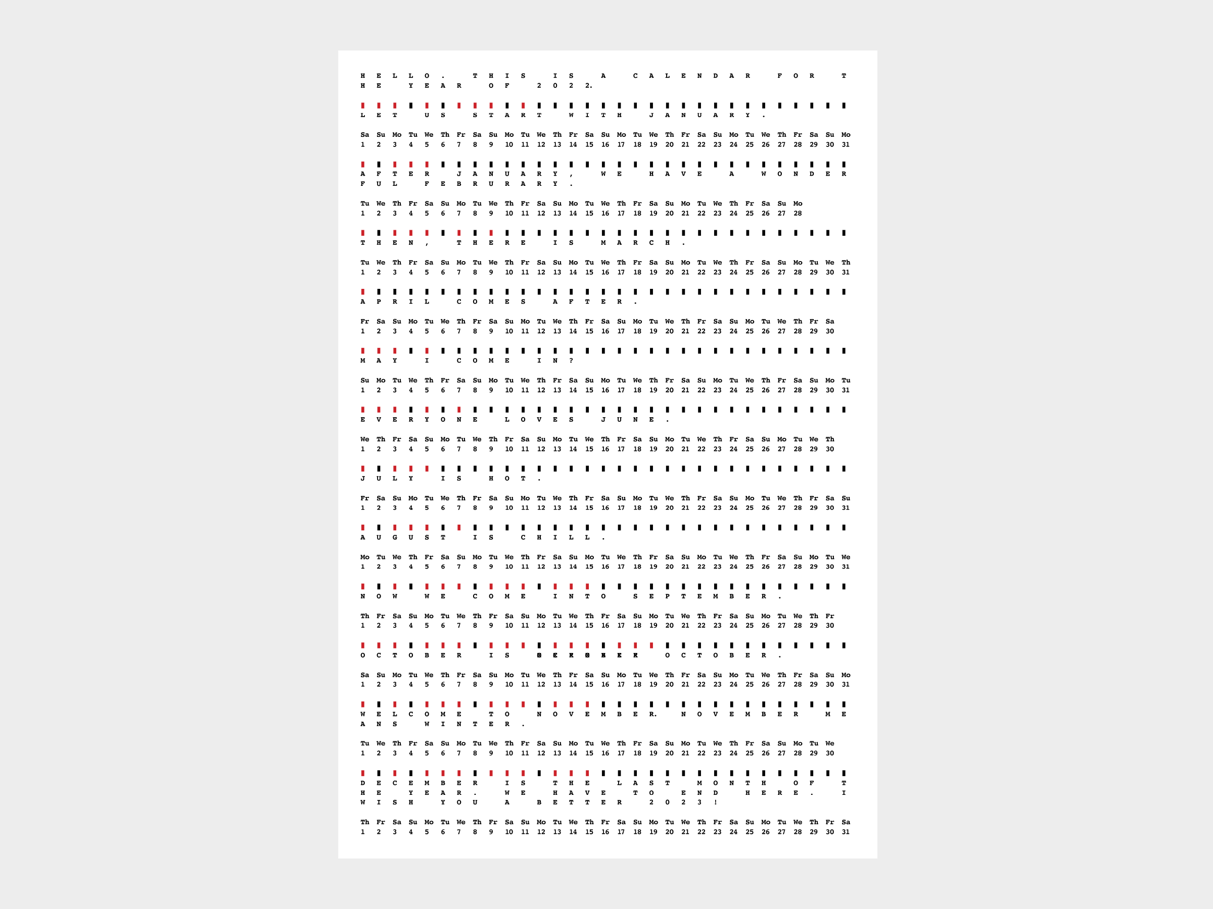 calendar，ACCD，ArtCenter，Calendar，outrageous，